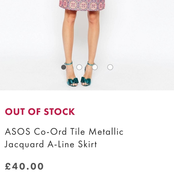 ASOS Jacquard Skirt Size 0 - Picture 3 of 3